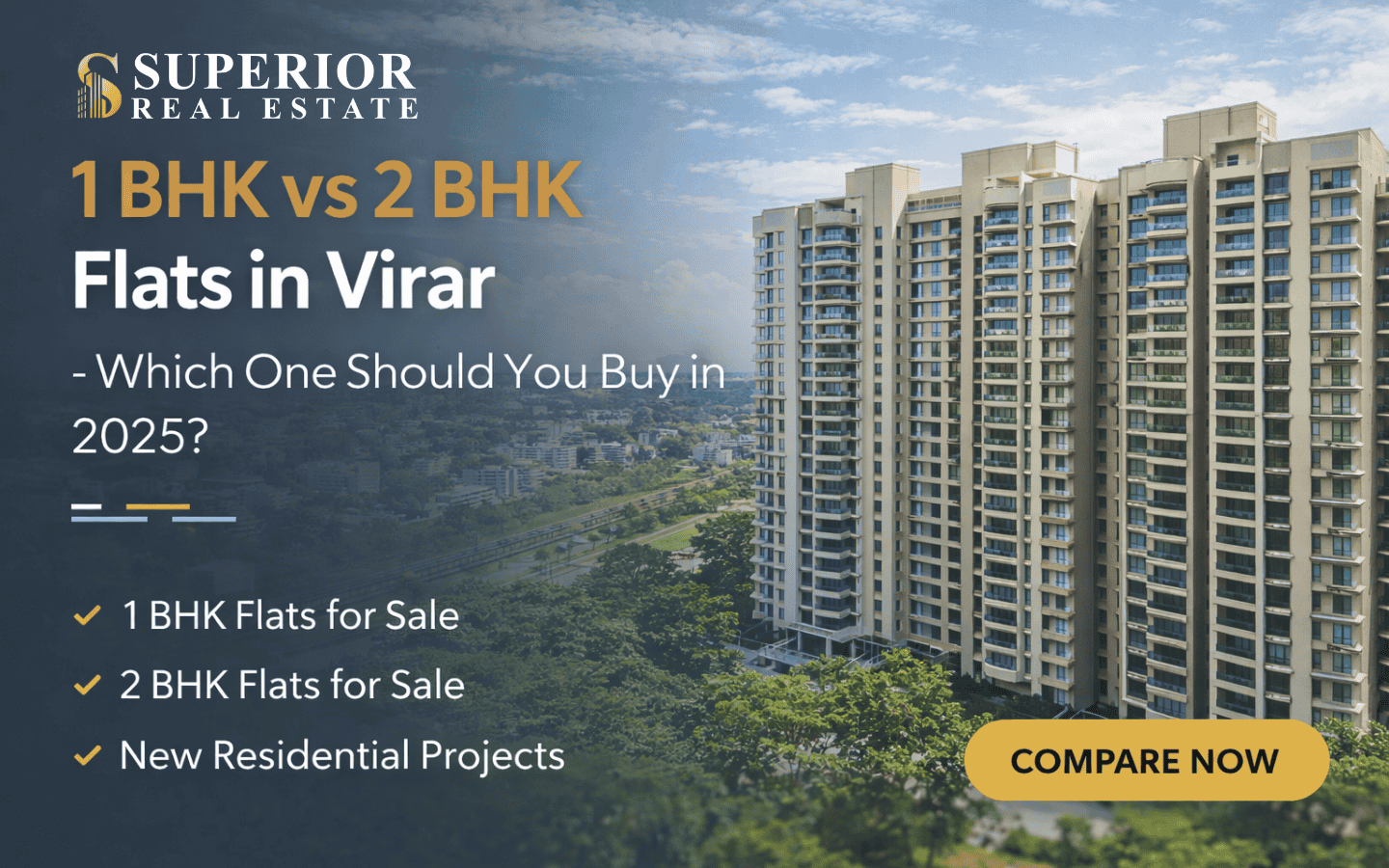 1 BHK vs 2 BHK flats in Virar